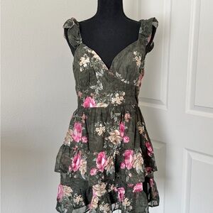 Francesca's Collections Floral Tiered Mini Dress (NWT)
